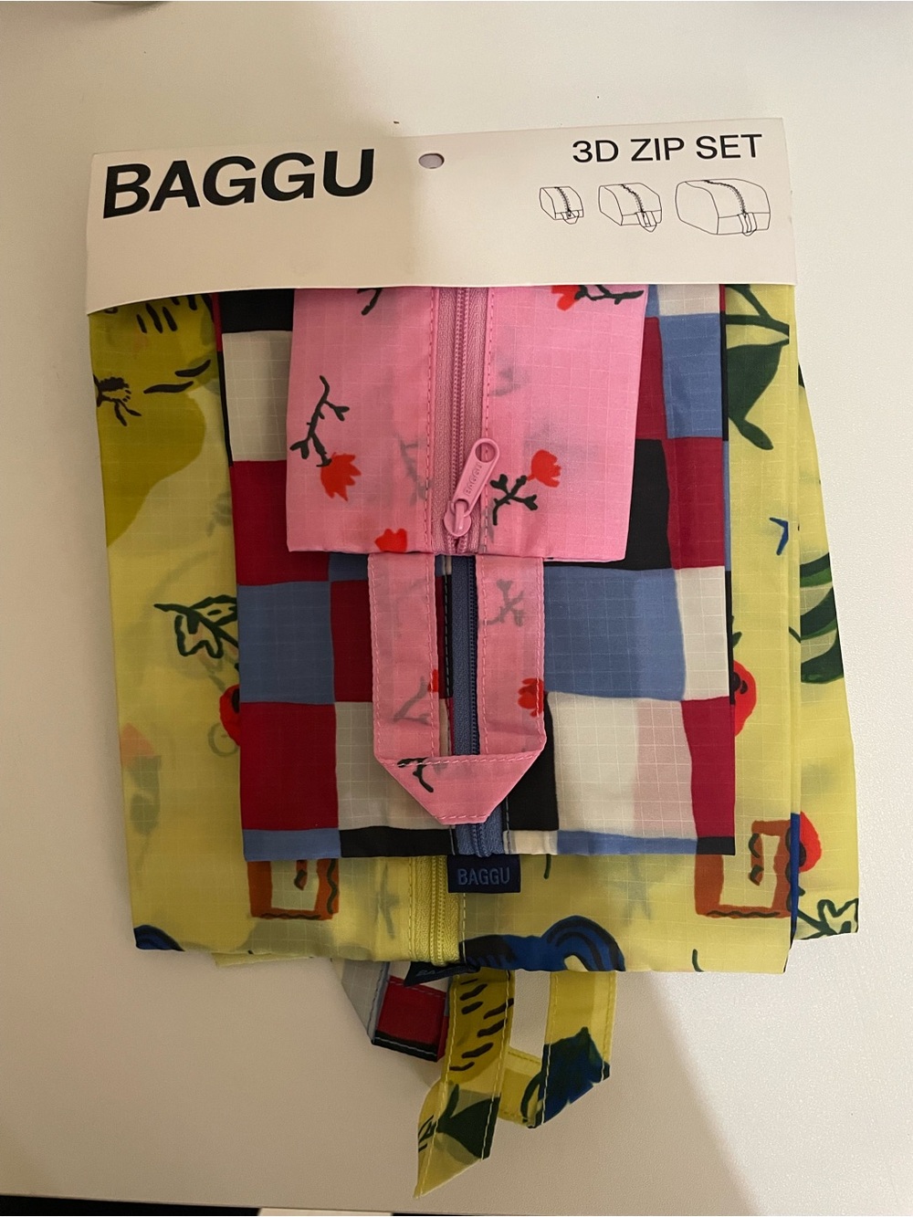 BAGGU 3D Zip Set Painted Prairie